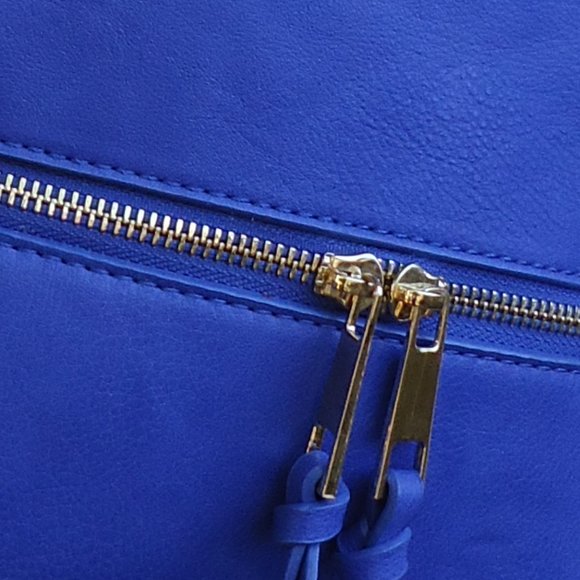Mini backpack purse with gold tone zippers. main image 8